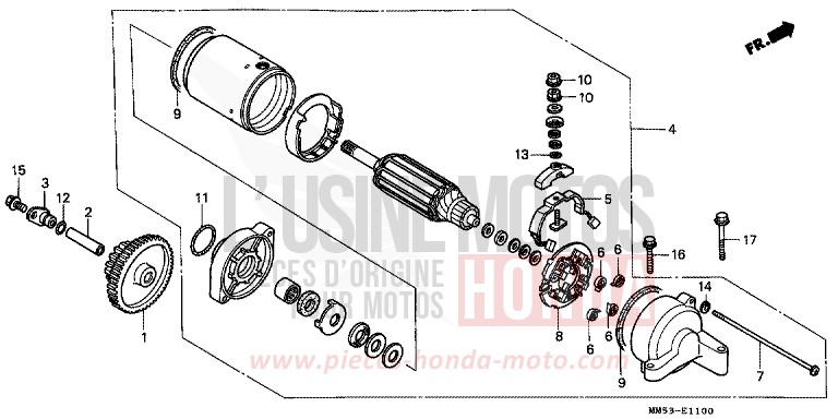 ANLASSER von CB1300 Super Bold'or ABS SCHWARZ (NH1K) von 1987